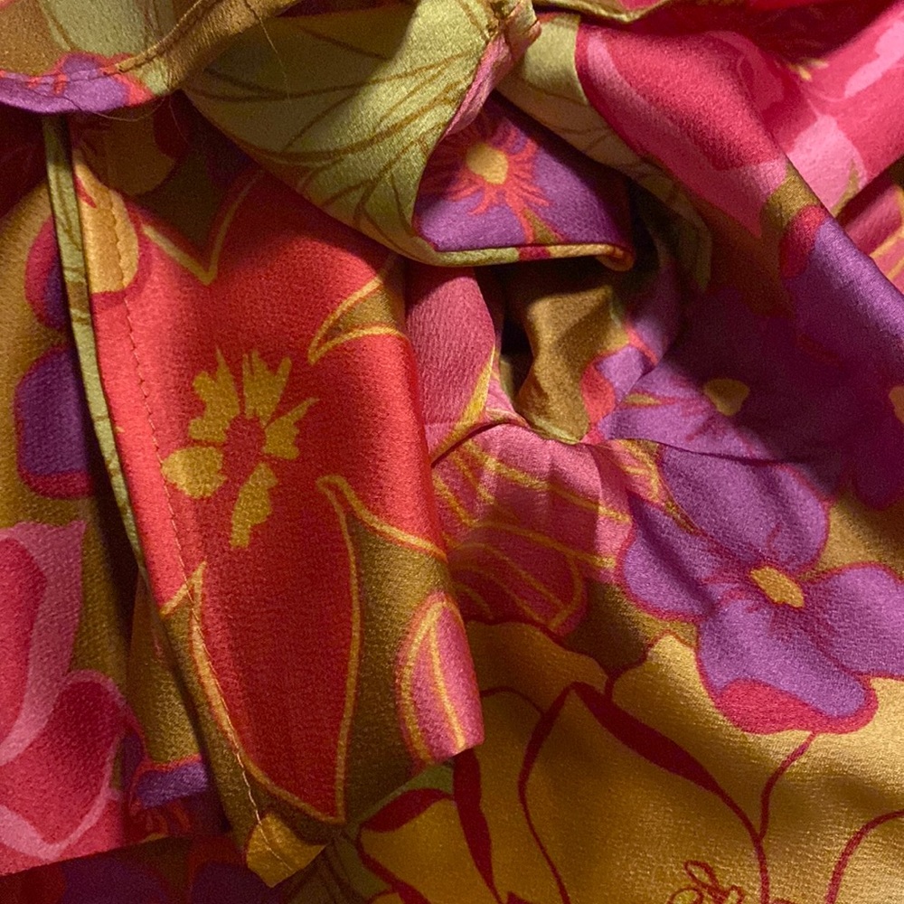 NWOT size Medium silky tie-front top (Lush from Vici)